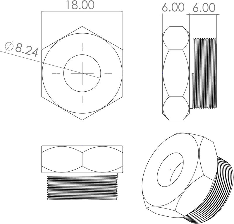 CORWIN Store 5/16-18 Extended Rivet Nut Gun Mandrels and Nosepiece Set, Specifically Designed for Installing Pre-bulbed Rivet Nuts and Similar Threaded Inserts Multi-Grip rivnut - Image 5